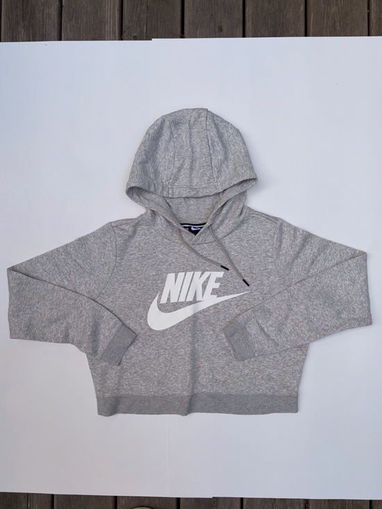 Nike Tops - Women’s Nike Cropped Grey Hoodie Sz M